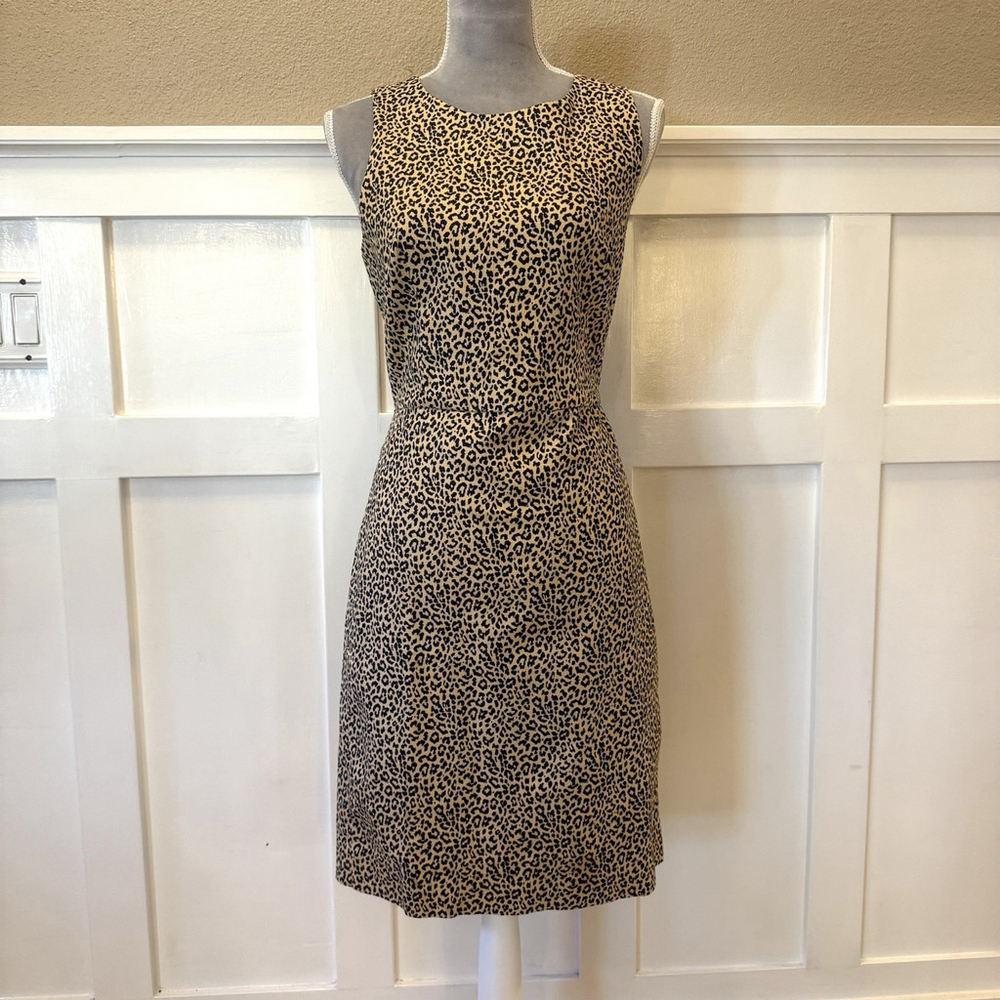 J. Crew Factory Leopard Print Midi Dress